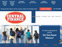 Tablet Screenshot of centralfinancetexas.com